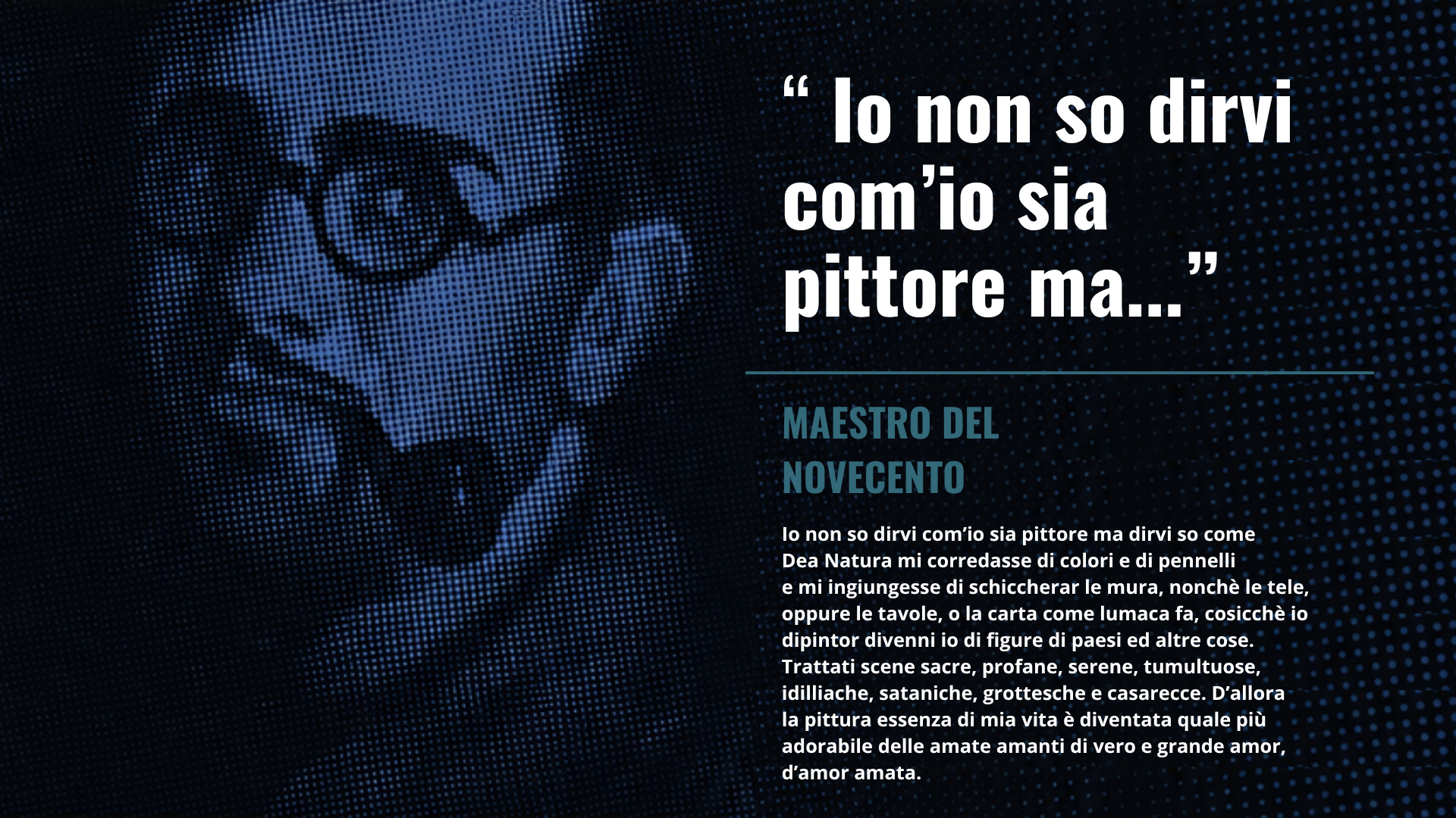 Citazione di Dino Ferrari, Maestro del Novecento piceno